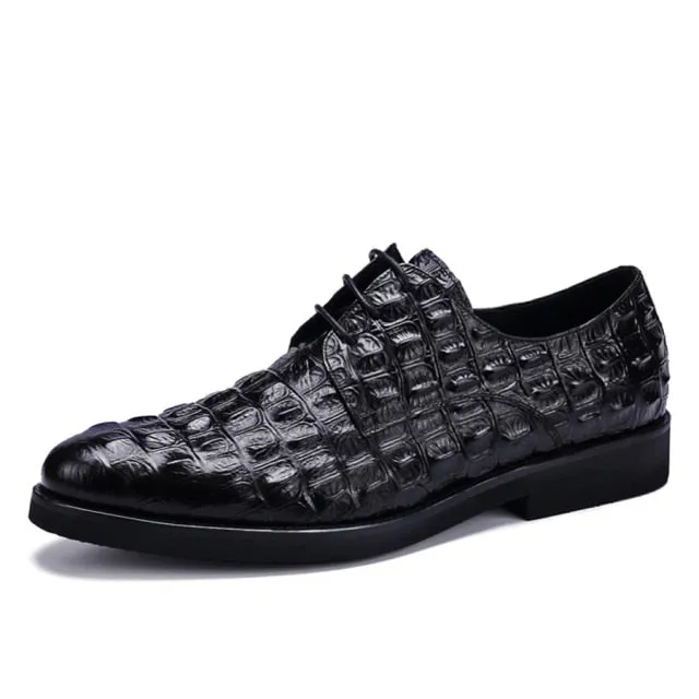 Men Genuine Leather Crocodile Shoes