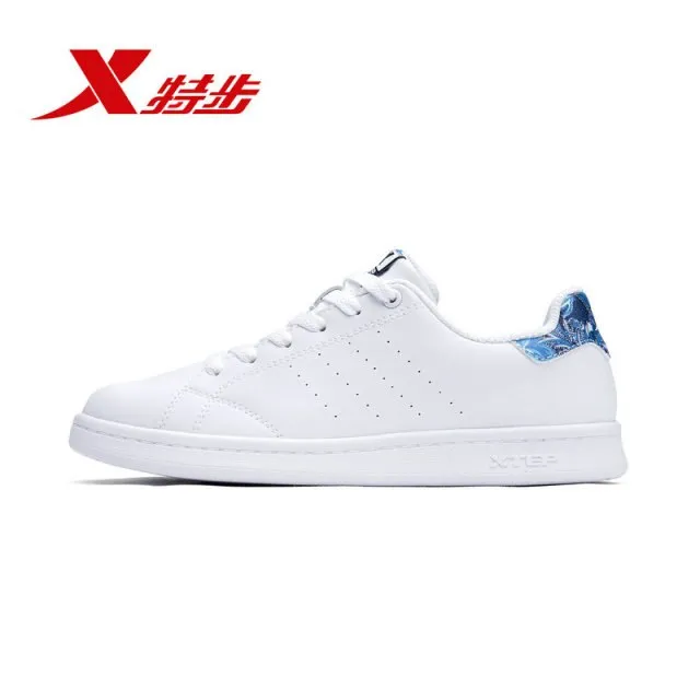 Xtep Men Women Skateboarding Shoe Couple Leather Shoes